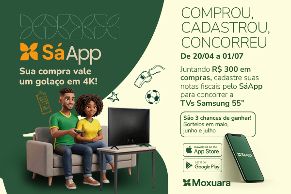 Imagem do Banner Sorteio Sá App - TVS