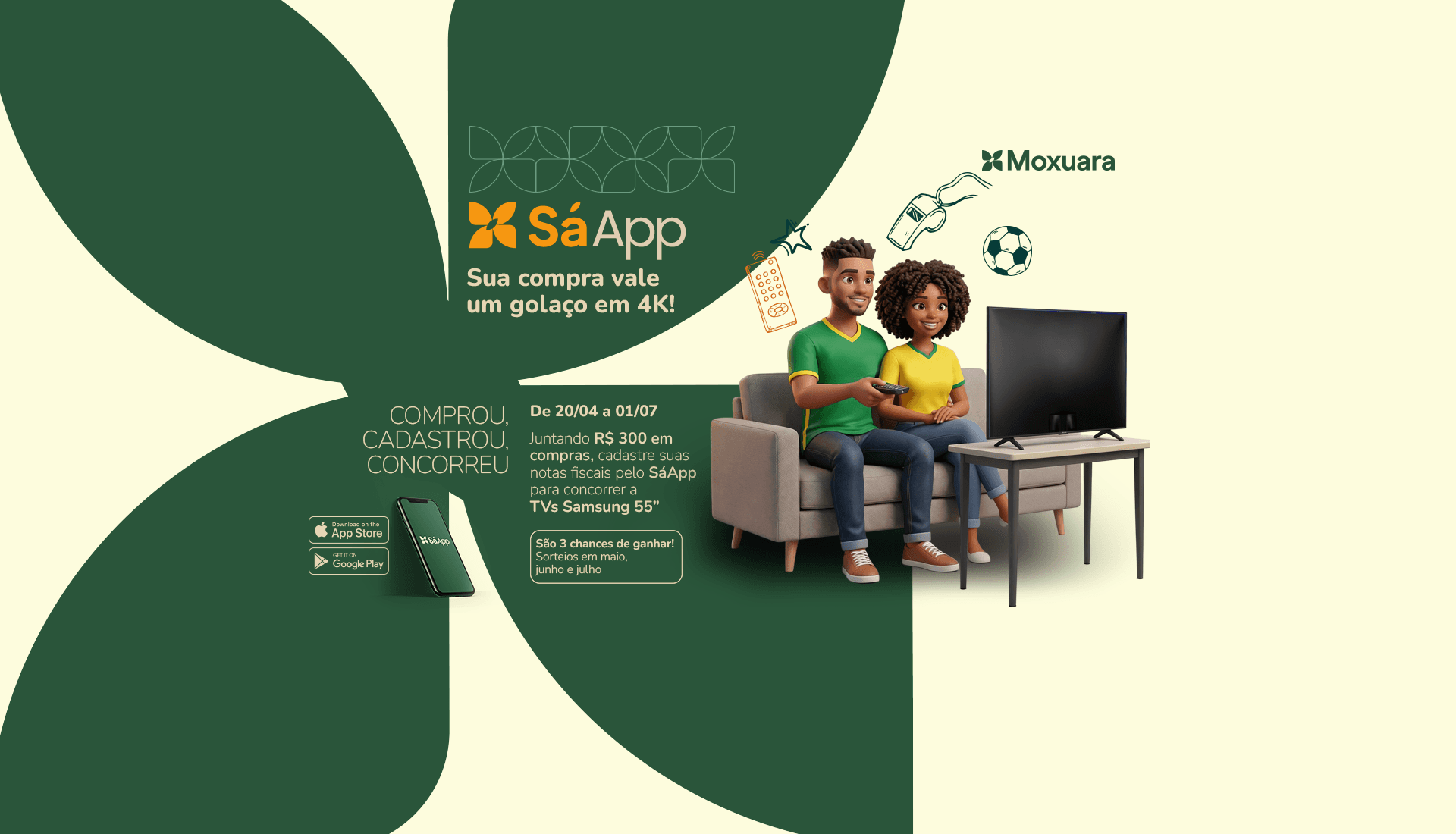 Imagem do Banner Sorteio Sá App - TVS
