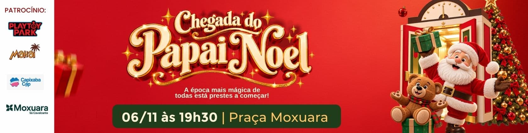 Imagem de banner da novidade Chegada do Papai Noel